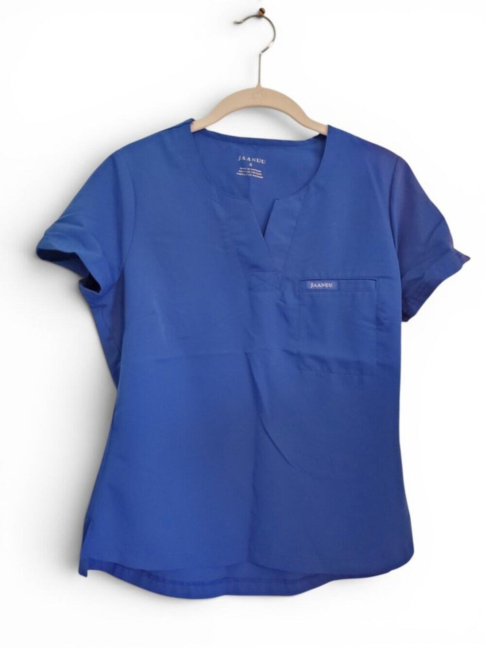 Jaanuu Royal Blue Women's Scrub Top Size Small